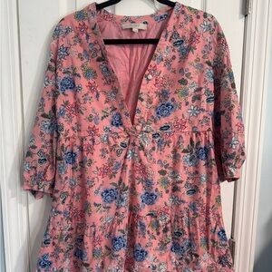 Loft Pink Floral Women's Dress